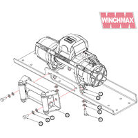 WINCHMAX Winch Mounting plate for 13,000lb + 13,500lb Winches. Galvanized