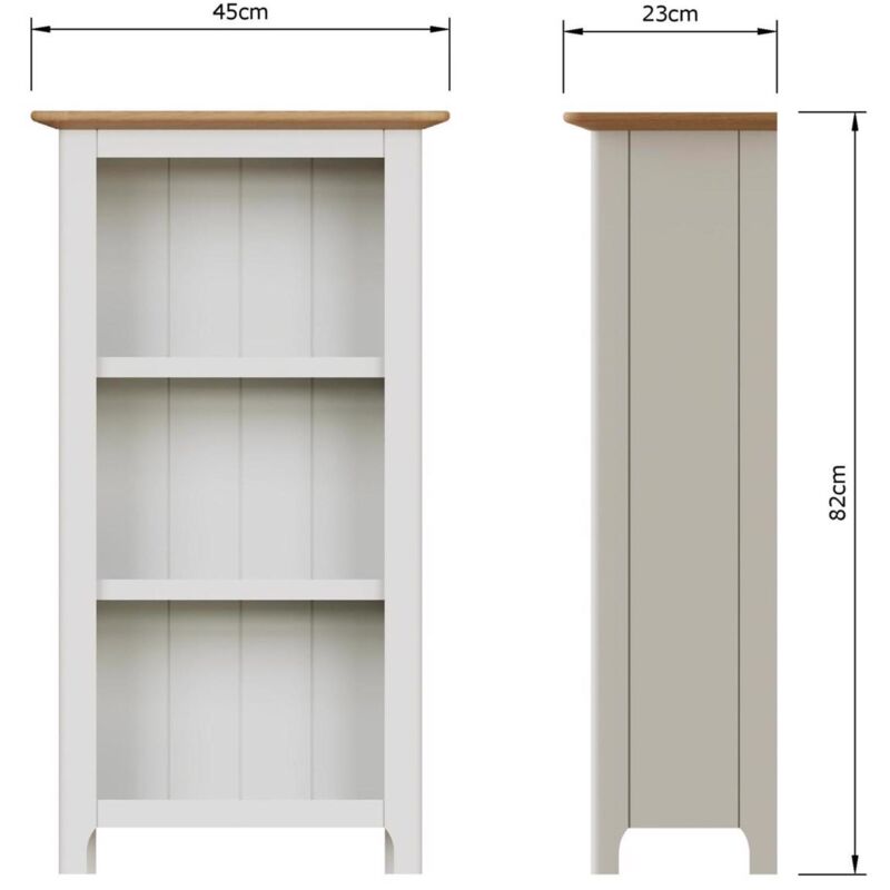 Narrow deals cream bookcase