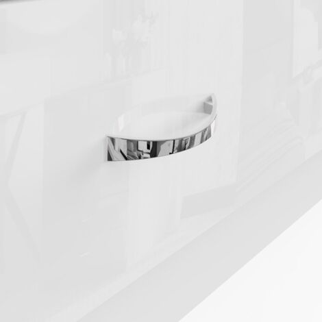 FWStyle 5 Drawer Chest Of Drawers High Gloss White