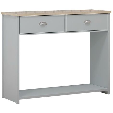 Westbury Matt Grey 2 Drawer Hallway Console Table
