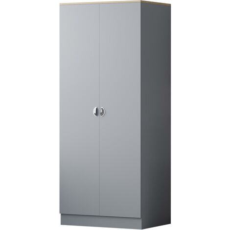 3 Piece Grey Bedroom Furniture Set Chest of Drawers Wardrobe Bedside Table