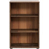 Forte Modern & Slim 3 Tier Bookcase Shelving Unit - Vintage Wood - Brown
