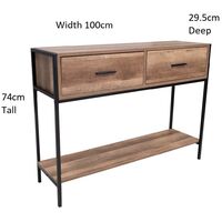 Urban Industrial 2 Drawer Console Table Reclaimed Wood Effect - Reclaimed Wood Effect