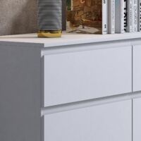 Stora Modern 6 Drawer Chest - Matt White