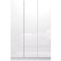 Stora Modern 3 Door Wardrobe - White Gloss - White