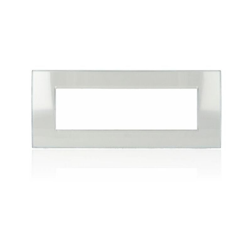 BTicino Livinglight placca quadra 3 moduli grigio ghiaccio