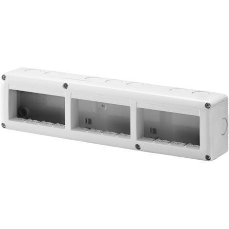 GEWISS GW27007 - Contenitore Per Apparecchi System - Protetto - 12 Posti - Grigio Ral 7035 - IP40