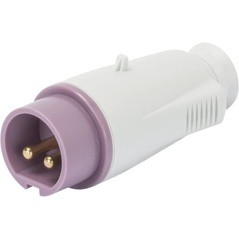 GEWISS GW60064 - Spina Mobile Diritta, IP44, 2P 16A 20-25v 50-60hz, Viola, S.R., Cablaggio A Vite