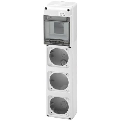 Gewiss – Quadro elettrico 5 moduli 3 flange IEC 309 16A IP44/67 – Installazione a parete – Grado di protezione IP65 – Resistenza agli urti IK08 (1/4)