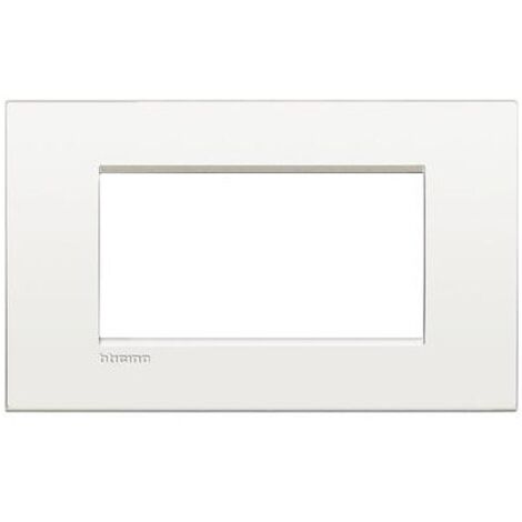 Bticino livinglight air placca 4 moduli colore bianco puro lnc4804bn