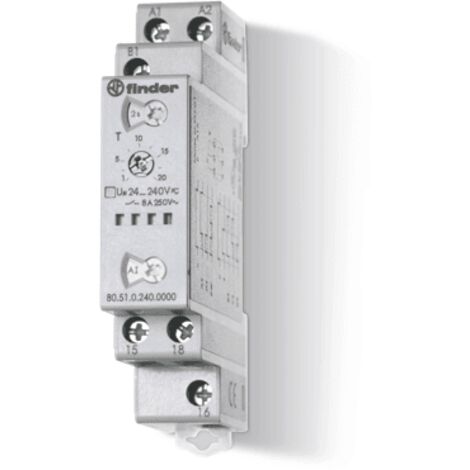 FINDER 805102400000 - Temporizzatore modulare Finder multifunzione 24 240AC DC