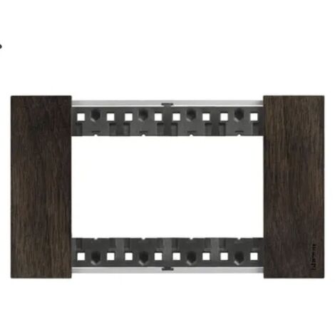 Placca Bticino Living Now 4 moduli colore legno noce KA4804LG