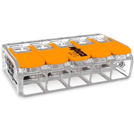 WAGO 221-615 - Morsetto di giunzione COMPACT per tutti i tipi di conduttore max. 6 mm - 5 conduttori