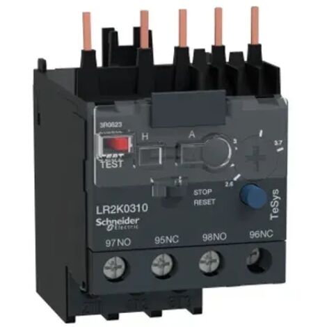 SCHNEIDER LR2K0310 - Relè sovraccarico termico per motore - TeSys LR2 K - 2,6..3,7 A - Classe 10A