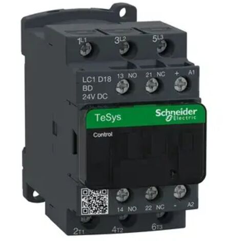 Schneider contattore per comando di motori 18a 24vcc