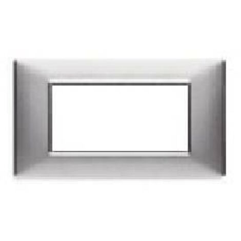 VIMAR 14654.20 - Placca 4 Moduli - Argento Opaco - Plana (1/5)