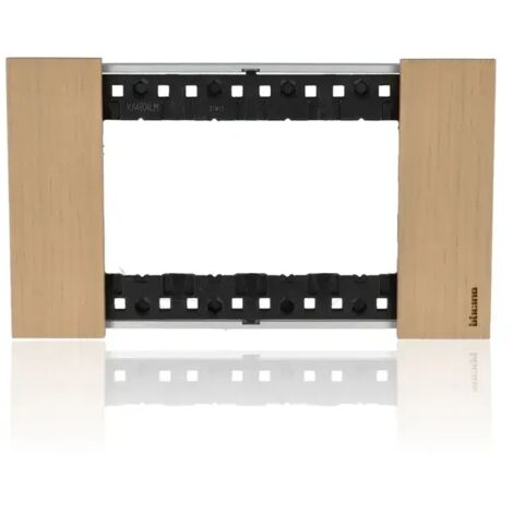 Placca Bticino Living Now 4 moduli colore legno rovere KA4804LM