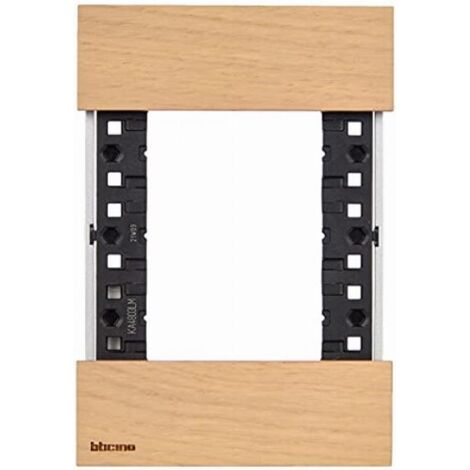 BTICINO KA4803LM - Placca  3 Moduli - Rovere - Now