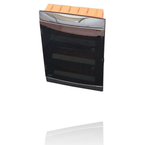 GEWISS GW40239TN - Centralino da arredo da Incasso con Portello - nero toner - 36+3m