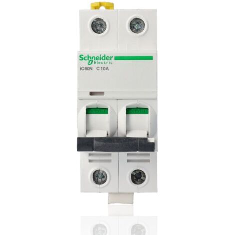 Interruttore magnetotermico schneider electric acti9 ic60n 2p 10a 6000a curva c -a9f79210