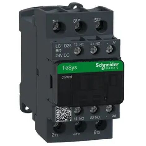 SCHNEIDER LC1D25BD - Contattore TeSys LC1D - 3 poli - AC3 440V 25 A - 24 V CC