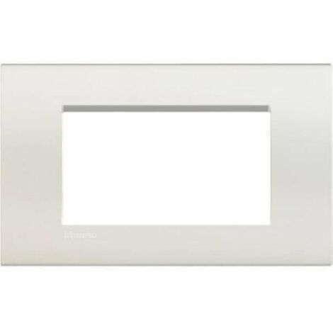 Bticino livinglight placca quadra 4 moduli colore bianca lna4804bi