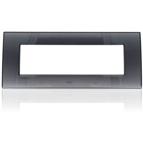 Bticino livinglight placca 7 moduli colore fumo di londra lna4807kf