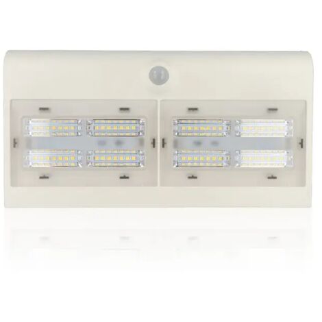 Proiettore LED solare con rilevatore di presenza, 6,8W, Luce Naturale, Bianco (1/4)