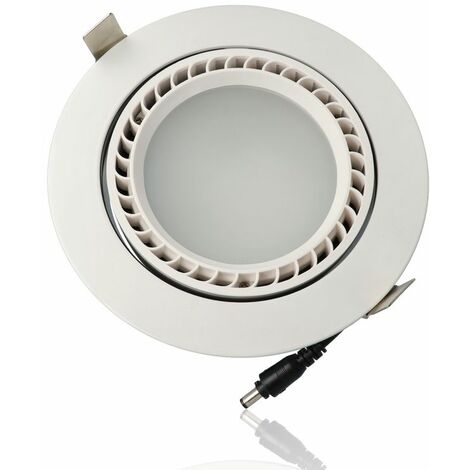 Faretto LED rotondo da incasso diam.189mm, orientabile, 30W, 220Vac, con  regolazione temperatura luce (Calda - Naturale - Fredda) - Bianco