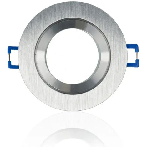 Porta faretto rotondo da incasso diam.84mm, Alluminio Spazzolato (senza portalampada)