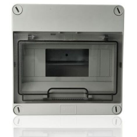 GEWISS GW40003 - Centralino Parete con Portello 8 Moduli IP55 Grigio
