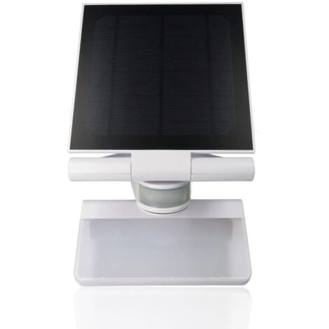 Proiettore LED solare con rilevatore di presenza, 8W, Luce Naturale, Bianco