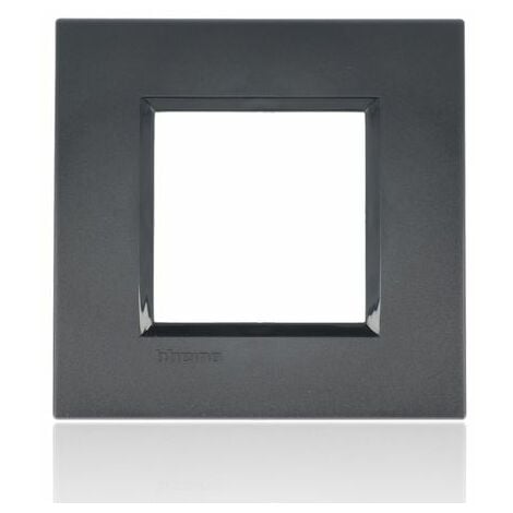 Placca quadra BTicino Livinglight 2 moduli bianca LNA4802BI