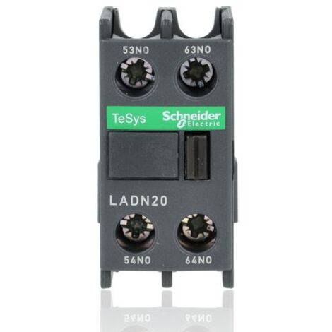 SCHNEIDER LADN20 - Blocco contatti ausiliari TeSys - 2 NO - Morsetti a vite