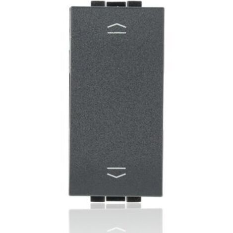 BTICINO L4027N - Commutatore Doppio Tasto (1-0-2) 16A 250 Vac - Antracite - LivingLight