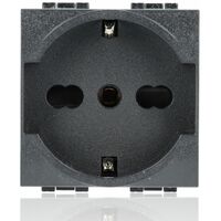 Presa Schuko Bticino Livinglight 2P+T 16A 250V Antracite L4140/16