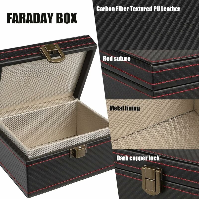 Faraday Box - Premium - Clé de Voiture - Noir - Clé de Voiture Rfid -  Antivol 