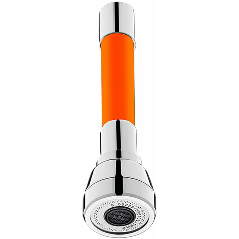 GROOFOO Rallonge de Robinet pour Cuisine, Salle de bain, Tube de Rallonge  universel en mousse, appareil anti-éclaboussures, rallonge de robinet  universelle, avec flexion libre à 360°，20cm orange