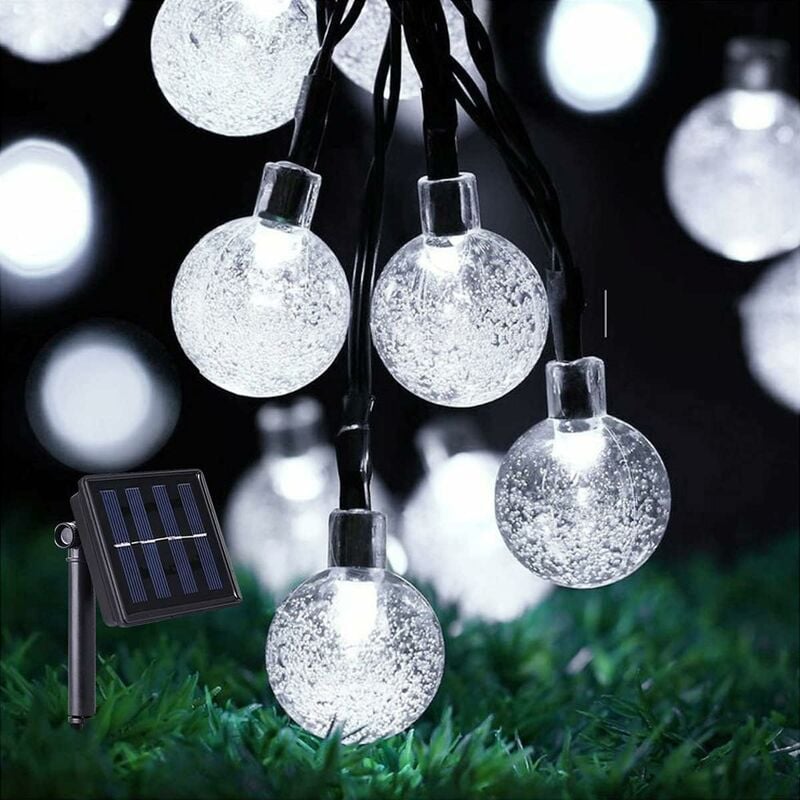 Guirlande lumineuse solaire à LED Guirlande lumineuse solaire avec piquet  de lumière enfichable LED Stripe garden, noir, interrupteur, batterie  rechargeable, 6500K, L 300 cm