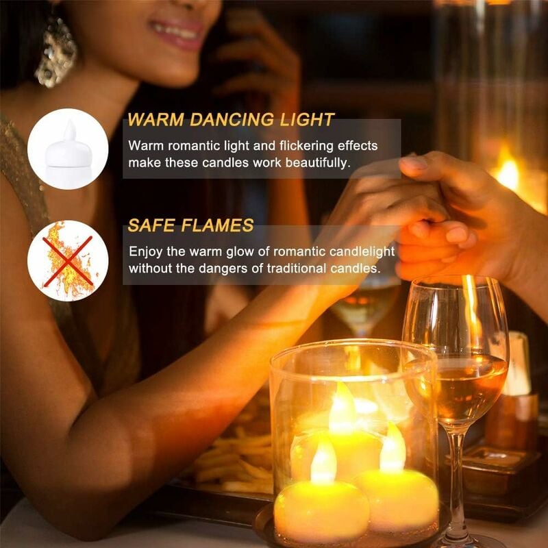 Bougie flottante LED, bougies mariage pas cher - Badaboum