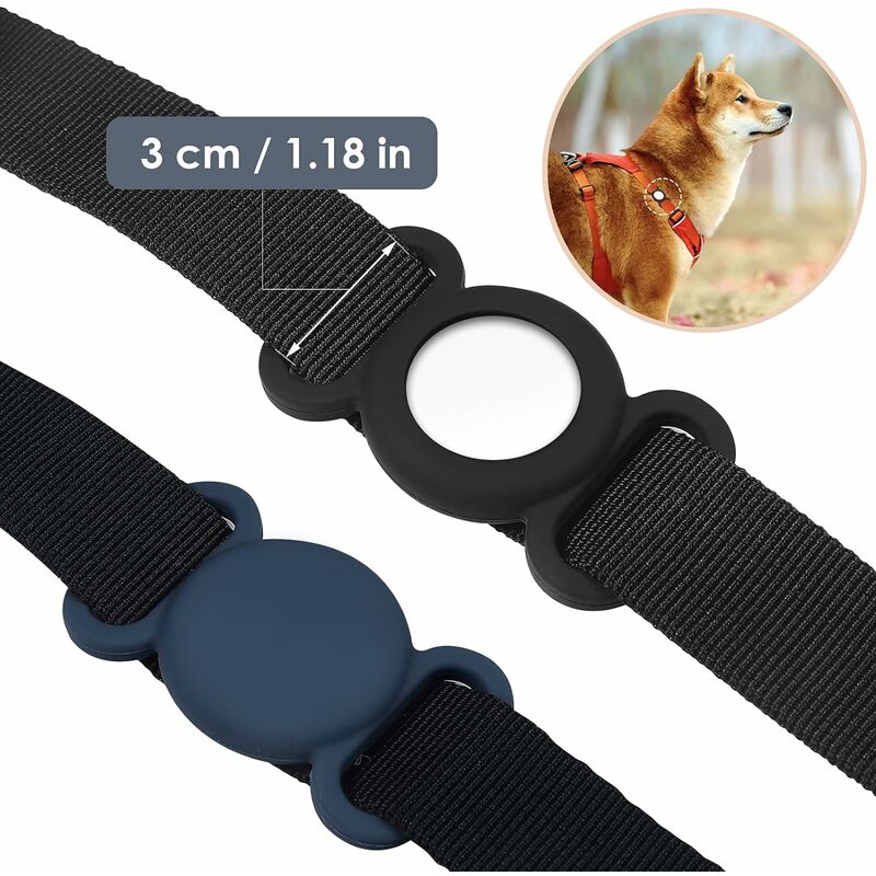 1pcs(noir)Coque de protection compatible avec le collier Airtag Pet - Coque  de protection en silicone pour Airtags, anti-perte - Compatible avec pour  collier de chien
