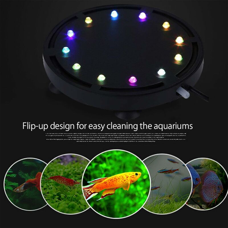 Lampe à bulles pour aquarium avec pompe à air LED pour décoration de tortue  GROOFOO