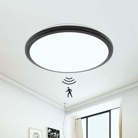 GROOFOO Plafonnier LED avec Detecteur de Mouvement 24W, Lampe de