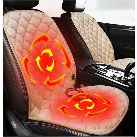 Housse de coussin chauffant de siège USB pour voiture hiver chauffant chaud  pour bébé (noir)