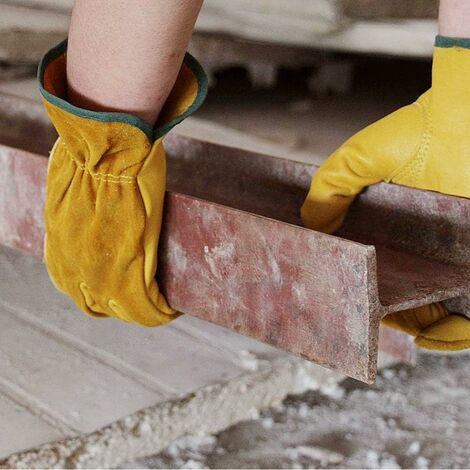 Gants de travail en cuir, 2 paires de gants résistant à l'épreuve et à l