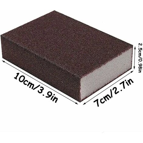 Eponge abrasive et cale à poncer Éponge De Ponçage 10 Pièces Grain 600-800  Blocs De Ponçage 70 X 100 X 25 Mm Utilisation Humide Et Sèche Pour Bois  Métal Peinture Lavable Et Réutilisable