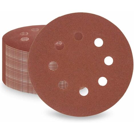 Disques de Ponçage 125mm, 55PCS abrasives 8 Trous Disque Poncage, disques  abrasifs pour ponceuses excentriques, Papier à Poncer