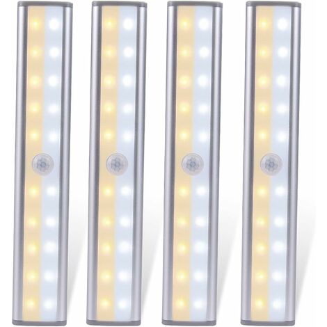 Lampe d'armoire LED à Pile avec Commande Magnétique 0,5W (Lot de 2) - Blanc  Neutre 4000K - 5500K - SILAMP