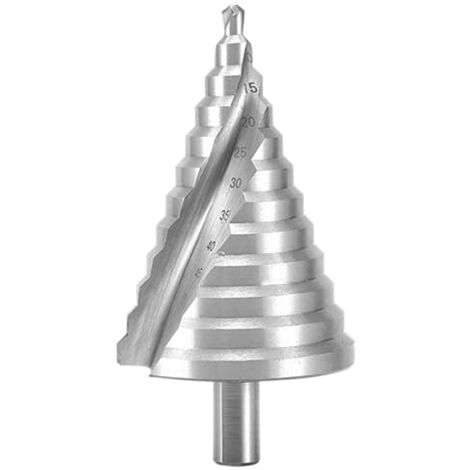 Foret conique en métal rainuré en spirale en acier rapide, outils de coupe  de cône étagé HSS, métal revêtu de titane, 5, 9, 15 étapes, 4-32mm