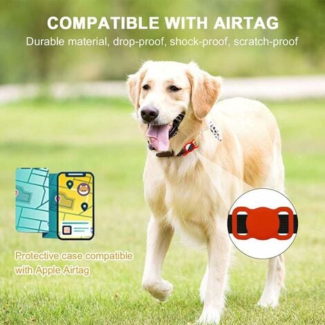 Protection en Silicone Animaux Compatible avec AirTag,Housse Anti-Rayures  Coque AirTag pour GPS Animaux de